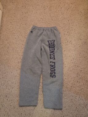 Russell Athletic Gray Sweatpants with 'Horned Frogs' Team Print